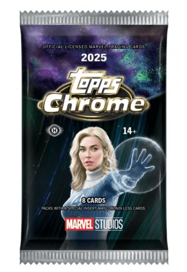 Value Box 2025 Marvel Studios Chrome Generic Marvel - Topps Europe En reposición - IRON SILK CARDS
