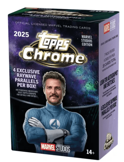 Value Box 2025 Marvel Studios Chrome Generic Marvel - Topps Europe En reposición - IRON SILK CARDS